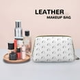 thumbnail image 4 of Minimalist Line Horse Makeup Bag, Leather Waterproof Travel Toiletry Bag, Large Capacity Cosmetic Bag Make up Bags Organizer fro Travel Size Toiletries Women Girls, 4 of 4