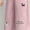 thumbnail image 4 of Ccpelsie Girls Oversized Sweatpants Wide Leg Loose Fit Lounge Pants High Waisted Elastic Drawstring Comfortable Casual Joggers(Pink,8-9 Years), 4 of 7