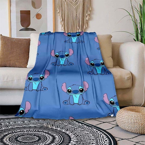 Disney Cute Kawaii Stitch Throw Blanket Warm Lightweight Soft Cozy Warm Home Decoration Suitable for Living Room Bedroom180x230cm(70x90 in) Gao Jinjia LED