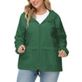 thumbnail image 4 of Avoogue Women Plus Size Waterproof Rain Jacket Raincoat Packable Outdoor Hooded Windbreaker, 4 of 7