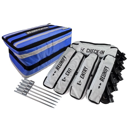 COMMAND GOBAG™ Reunification Flag Kit, Blue, Assists Reunfication Standard Method, Includes 5 Flag Banners, 5 Suction Bases, 5 Ground Spikes