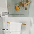 thumbnail image 5 of MCOCOD 56 to 61 in. W x 66 in. H Frameless Double Sliding Tub Door, 3/8" (10 mm) Clear Tempered Glass Shower Doors, Brushed Gold Finish, 5 of 10