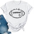 thumbnail image 2 of Drppepioner T-Shirt à Manches Courtes Col Rond Imprimé Rugby pour Femmes, Haut d'Été Décontracté, T-Shirt Col Rond Sportif et Élégant pour Femmes, 2 of 4
