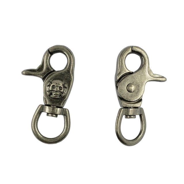Almencla 2 Pcs Mousqueton Pivotant en Métal Crochets à Pression Mousqueton normal Connecteur à Vis