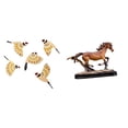 thumbnail image 1 of Adorno colgante de pared de madera con diseño de pájaro y caballo, escultura decorativa coleccionable, estatua artística para dormitorio, oficina, esc, 1 of 8