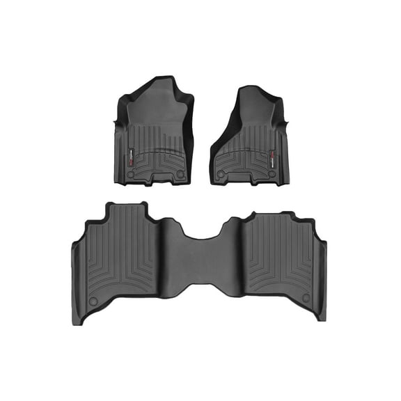 WeatherTech Custom Fit FloorLiners compatible with Ram Truck 2500/3500, Ram 2500/3500 - 1st & 2nd Row, Black
