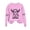 Pink, variant on Women's Cow Print Long Sleeve Round Neck Sweatshirt Casual Loose Fit Soft Polyester Pullover Tops