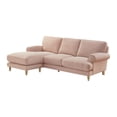 thumbnail image 4 of Rustic Manor Yvette Linen Chaise Mid-Century Modern Reversible L-Shaped Sectional Sofa, Blush, 4 of 10