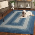 thumbnail image 6 of SAFAVIEH Braided Neville Bordered Machine Washable Reversible Area Rug, Navy/Grey, 5' x 8', 6 of 18