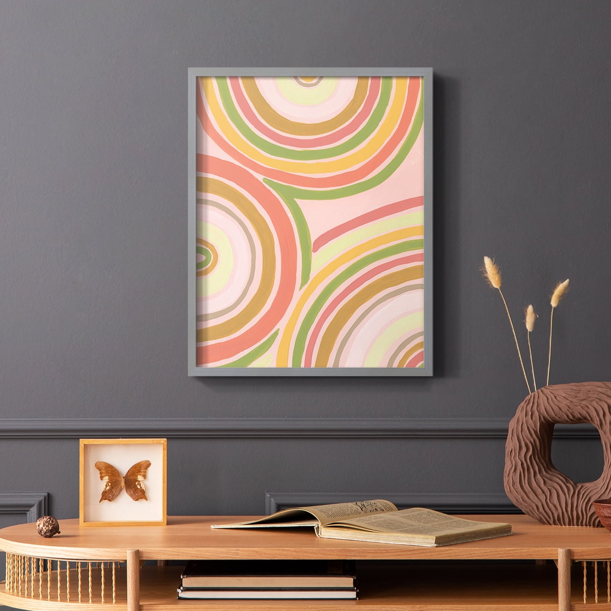 Abstract Rainbow II in Paper Solid Wood 11 x 14 Framed Print