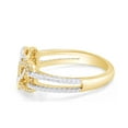 thumbnail image 2 of AFFY 0.10CT Natural Diamond Two Tone Heart Infinity Anchor Rope Promise Ring 14K Yellow Gold Over Silver-13, 2 of 5
