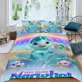thumbnail image 2 of No Del Todo Narval Conjunto de sábanas temático, trío de piezas, cómodo y amigable con la piel, diseño único, regalo de decoración para el hogar para familiares, amigos y fans, 90 cm * 190 cm, 2 of 6