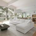 thumbnail image 6 of Sdorens Free Convertible Sectional Sofa Modular Couch,L-Shaped Modern Linen Fabric Sofa for Living Room,Apartment and Small Space,4-Seat Sofa with Ottoman,White, 6 of 22