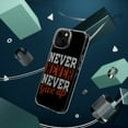 thumbnail image 4 of DistinctInk Clear Case for Apple iPhone 14 Pro MAX (6.7" Screen) - Never Never Never Give Up, 4 of 9