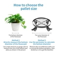 thumbnail image 3 of Rodamiento De Carga Rueda Universal Soporte De Flores Móvil Polea Baño De Pies De Hierro Forjado Rueda De Barril De Madera Toro De Pie Maceta Base Patio Planta Trípode Con Ruedas Methold HA024000-01, 3 of 6