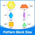 Translucent Shapes Pattern Blocks 140 Pcs Translucent Pattern Blocks - Light Table Manipulatives, 6 ...
