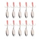 thumbnail image 2 of Aparejos de pesca, 10 piezas de señuelos de pesca oscilantes con lentejuelas de pesca, cebos giratorios de metal duro, apariencia llamativa, 2 of 8
