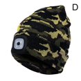 thumbnail image 2 of Gorro de lana con luz LED y carga USB, gorro de punto con luz LED, para otoño e invierno, para correr de noche y ciclismo, gorro luminoso., 2 of 2
