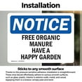 thumbnail image 3 of (2 Pack) Free Organic Manure Have A Happy Garden OSHA Notice Sign, 3 of 7