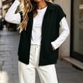 thumbnail image 5 of Women's Sleeveless Zip Up Sweatshirt Vest Stand Collar Athletic Sweatshirt Jacket with Pockets for Spring Fall Winter Daily Athleisure Loungewear, 5 of 7