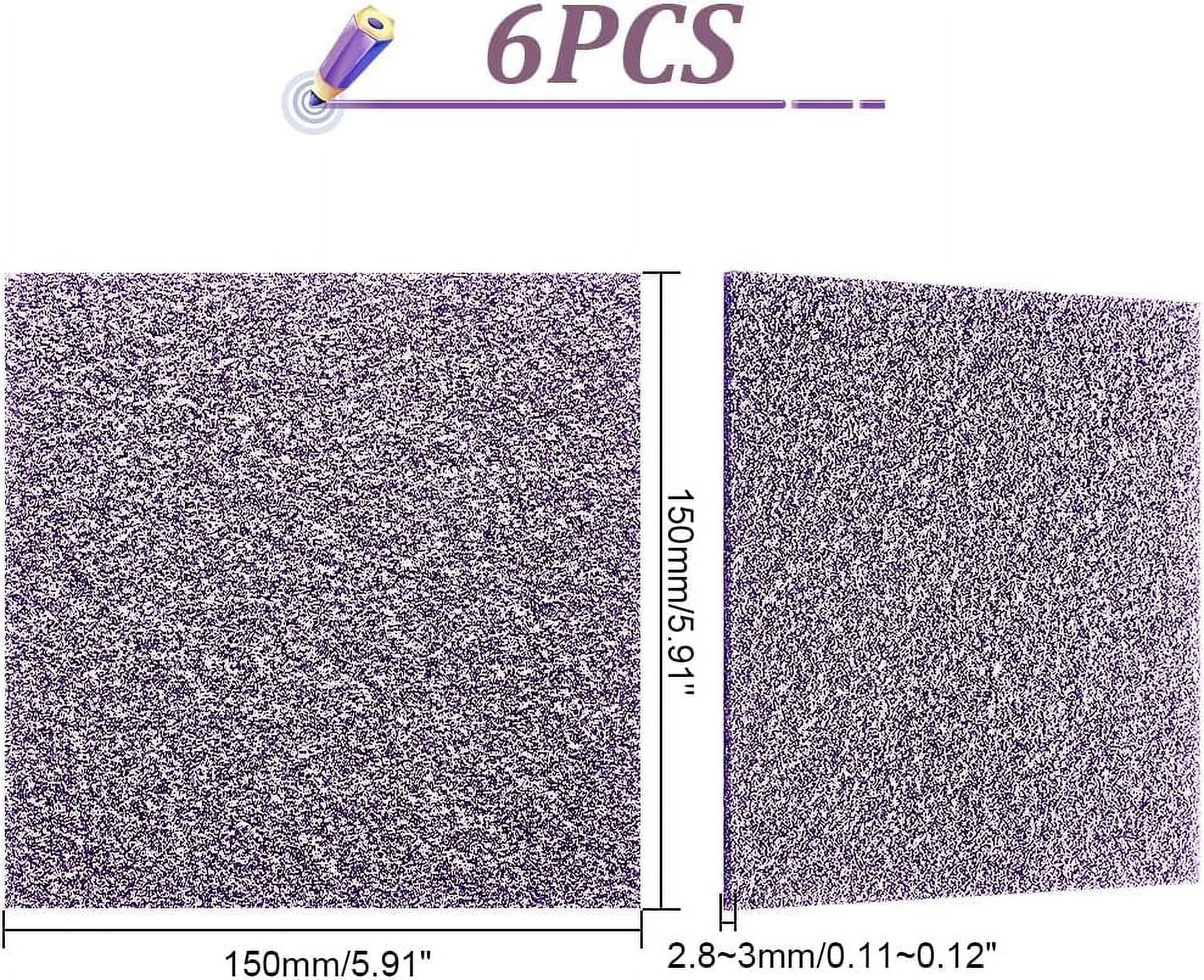 6 pcs Glitter Acrylic Sheets 5.9x5.9 inch with 0.1 inch Thick Medium Purple Square Glitter Acrylic Panel for DIY Decoration Crafts Laser Cutting Engraving Medium Purple 6pcs