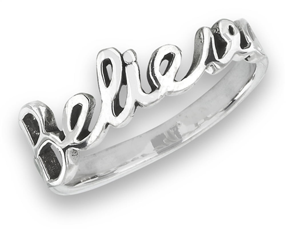 Solid 925 Sterling Silver Three Angels Adjustable Spoon Ring