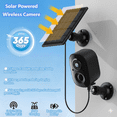 thumbnail image 3 of Solar Panel Security Cameras Wireless Outdoor - Battery Powered Cameras for Home Security Surveillance 2.4Ghz &5GHz WiFi Camera Two Way Audio Color Night Vison Alarm Motion Sensor Light Waterproof, 3 of 8