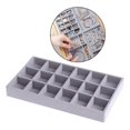 thumbnail image 4 of kurtrusly Stackable Jewelry Tray Multipurpose Portable Velvet for Rings Earring Bangle 18 Grids Style A 1Set, 4 of 6