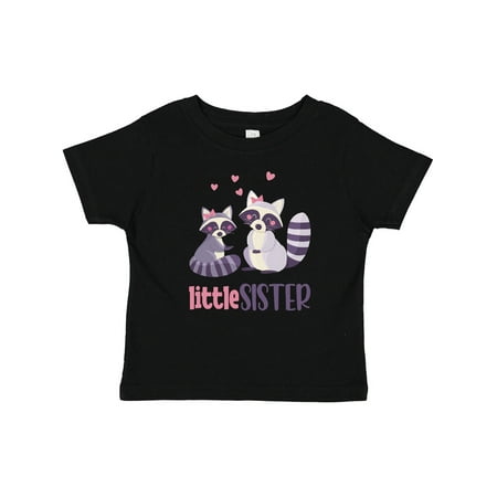 

Inktastic Little Sister Raccoons with Bows Gift Baby Girl T-Shirt