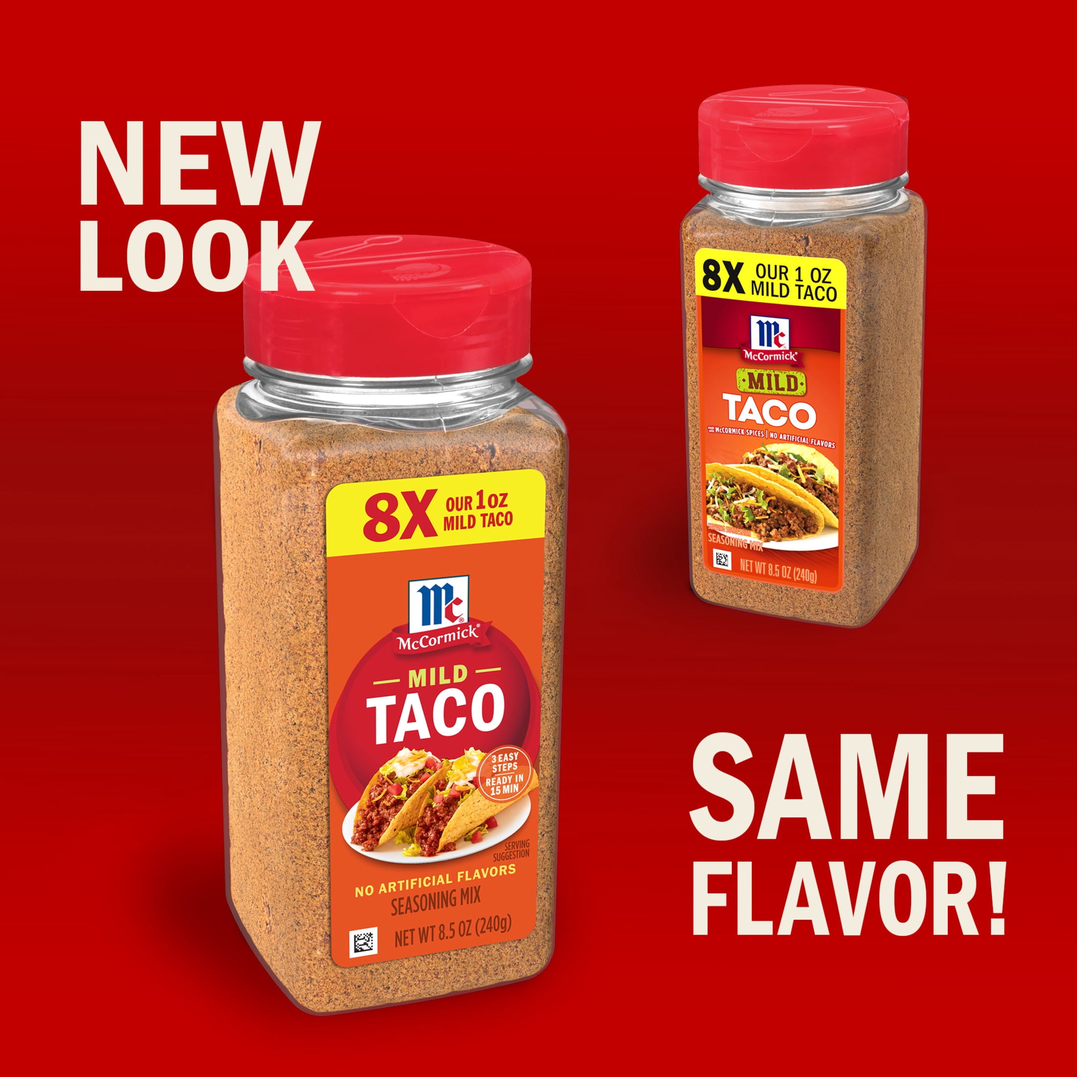 (6 pack) McCormick Mild Taco Seasoning Mix, 8.5 oz Bottle