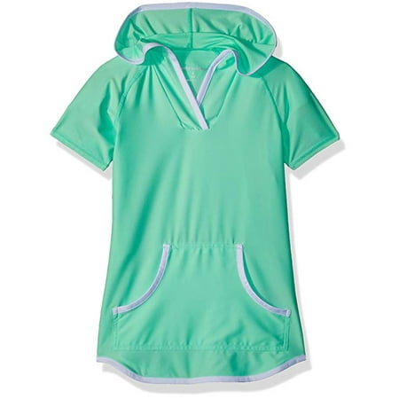 Free Country Girls' Hooded Kangaroo Cover Up, Mint, XSmall - (5/6) - NEW