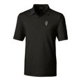 thumbnail image 2 of Men's Cutter & Buck  Black Greensboro Grasshoppers Big & Tall Forge Pencil Stripe Stretch Polo, 2 of 3