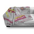 thumbnail image 3 of Train Soft Flannel Fleece Throw Blanket, Railway Station Composition Artwork in Energetic Colors, Cozy Plush for Indoor and Outdoor Use, 60" x 80", Yellow Green Hot Pink, by Ambesonne, 3 of 6