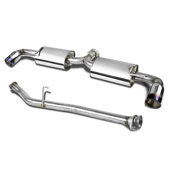 DNA Motoring For 04-08 Mazda RX8 SE3P Stainless Steel Cat-Back Dual Exhaust w/Titanium Style Muffler Tip