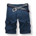 thumbnail image 2 of cfhntfmh Cargo Shorts for Men Cotton Mid Waisted Outdoor Hiking Shorts Summer Loose Wide Leg Work Shorts with Pockets, 2 of 4