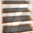 thumbnail image 5 of Pure Era 8" x 30" Carpet Stair Treads Protector Cover Indoor Non Slip Self Adhensive Tape Free (Dark Gray,Set of 14), 5 of 11