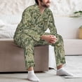 thumbnail image 7 of Daiia Tropical Plants Green for Men's Long-Sleeved Pajama Set – Soft & Comfortable Sleepwear Button-Up Pajamas Cozy Lounge Wear-Large, 7 of 7