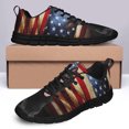 thumbnail image 4 of Black German Shepherd American Flag Running Shoes Sneakers Mesh Black Size 11, 4 of 5