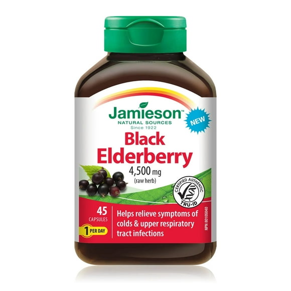 Jamieson Black Elderberry 4500mg 45 Capsules
