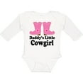 thumbnail image 3 of Inktastic Daddy's Little Cowgirl Girls Long Sleeve Baby Bodysuit, 3 of 5