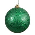 thumbnail image 1 of Vickerman Boules en Plastique de 4 Pouces en Vert à Sequins (Ensemble de 6), 1 of 3