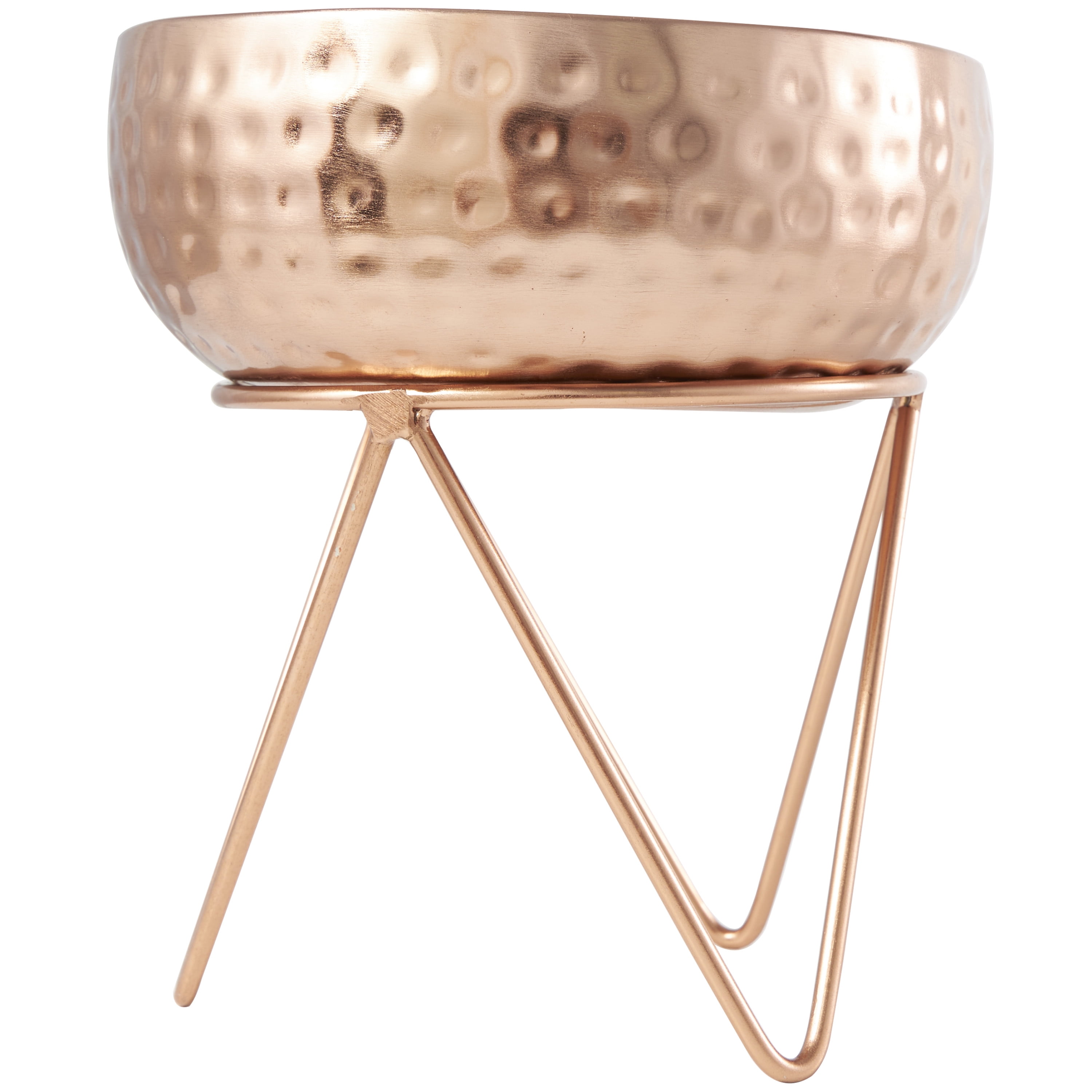 CosmoLiving by Cosmopolitan Copper Metal Vanilla Marshmallow Scented Hammered 30 oz 3 Wick Candle with White Wax