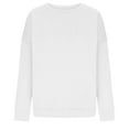 thumbnail image 6 of Jsaierl Womens Plus size Sweatshirts Crewneck Long Sleeve Sweatshirt Solid Color Basic Pullover Top Comfy Fall Clothes, 6 of 8