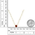 thumbnail image 6 of Gem Stone King 14K Yellow Gold Red Garnet Pendant Necklace for Women | 1.20 Cttw | Gemstone January Birthstone | Round 6.5MM | With 18 inch Chain, 6 of 6