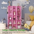 thumbnail image 3 of Organizador de almacenamiento en forma de cubo C&AHOME con 16 estantes cúbicos, color rosa UPCS16P, 3 of 9
