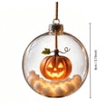 thumbnail image 6 of Kojanyu Halloween Clear Flat Acrylic Hanging Ornament, 2D Witch Ghost Pumpkin Light Ball Decor for Tree and Indoor Window Display., 6 of 8