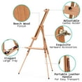 thumbnail image 5 of Costway Foldable Wood Tripod Easel Sketching & Painting Tilting Display Stand Art Craft, 5 of 10