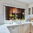 thumbnail image 5 of Farmhouse Kitchen Curtains Red Wine and Grapes Window Curtains Short Tier Curtains Over Sink, Black Vintage Modern Art Painting Decor Rod Pocket Window Drapes Set of 2 (26x36 Inch), 5 of 6