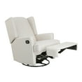thumbnail image 4 of Second Story Home Hemingway Upholstered Wingback Swivel Gliding Recliner- Canvas, 4 of 5