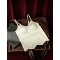 thumbnail image 4 of Livona Women's Lace Cami Top - Adjustable Spaghetti Straps Wireless Comfort Padded Tank for Sleep Lounge, 4 of 5